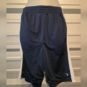 Champion Dark Blue Mesh Shorts with White Accents